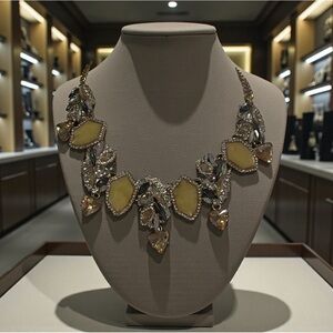 Elegant Gold and Silver Statement Necklace